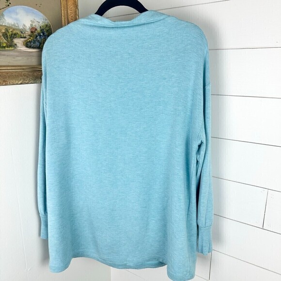 Soft Surroundings Arley Tunic Pullover Snap Shoulder Blue Size Medium - Picture 3 of 7